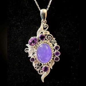Purple Jade Amethyst Pendant